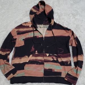 Grey State Landscape Drawstring Hoodie